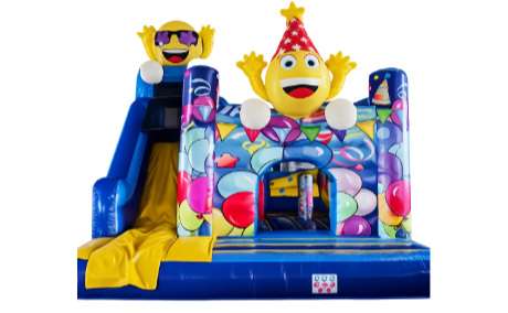 Hüpfburg Smiley Party mit Rutsche
