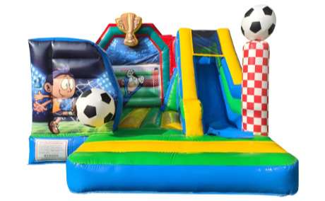 Hüpfburg Fussball mit Rutsche