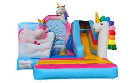 Hüpfburg Einhorn mit Rutsche
