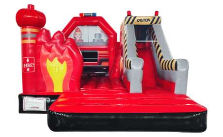 Hüpfburg Feuerwehr mit Rutsche