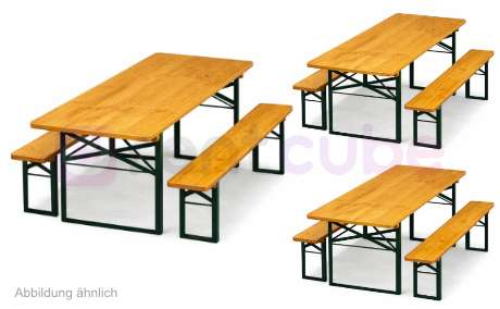 3x Bierzeltgarnitur PRO 70 - extra Breit (70 cm)